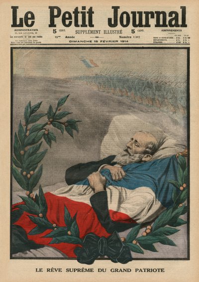 The Last Dream of the Great Patriot, Paul Deroulede, front cover illustration from 